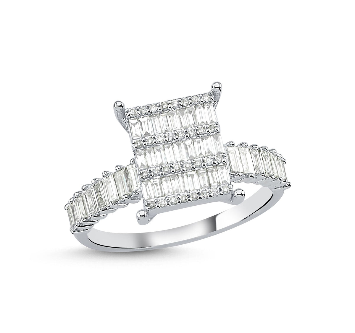 0.81 Carat Diamond Baguette Ring 